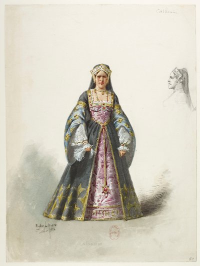 Saint-Saëns - Henry VIII - Costume Designs - Lacoste - 61. Catherine by Eugene Lacoste